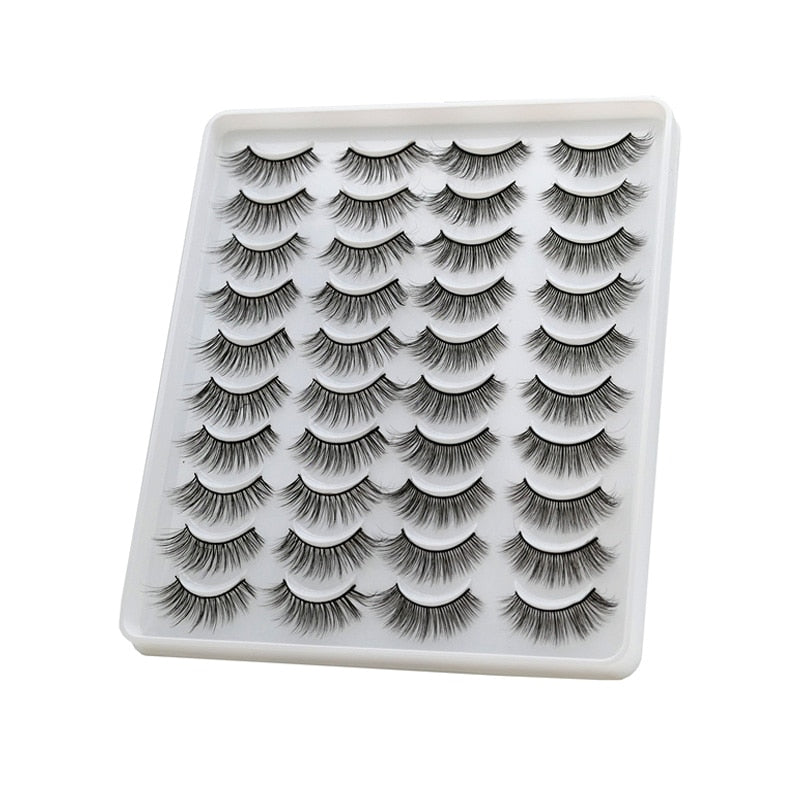 Pairs of 3D False Eyelashes Naturally Soft and Fluffy Eyelashes Artificial Mink Eyelashes Make up Eyelash Eyelash Brush.